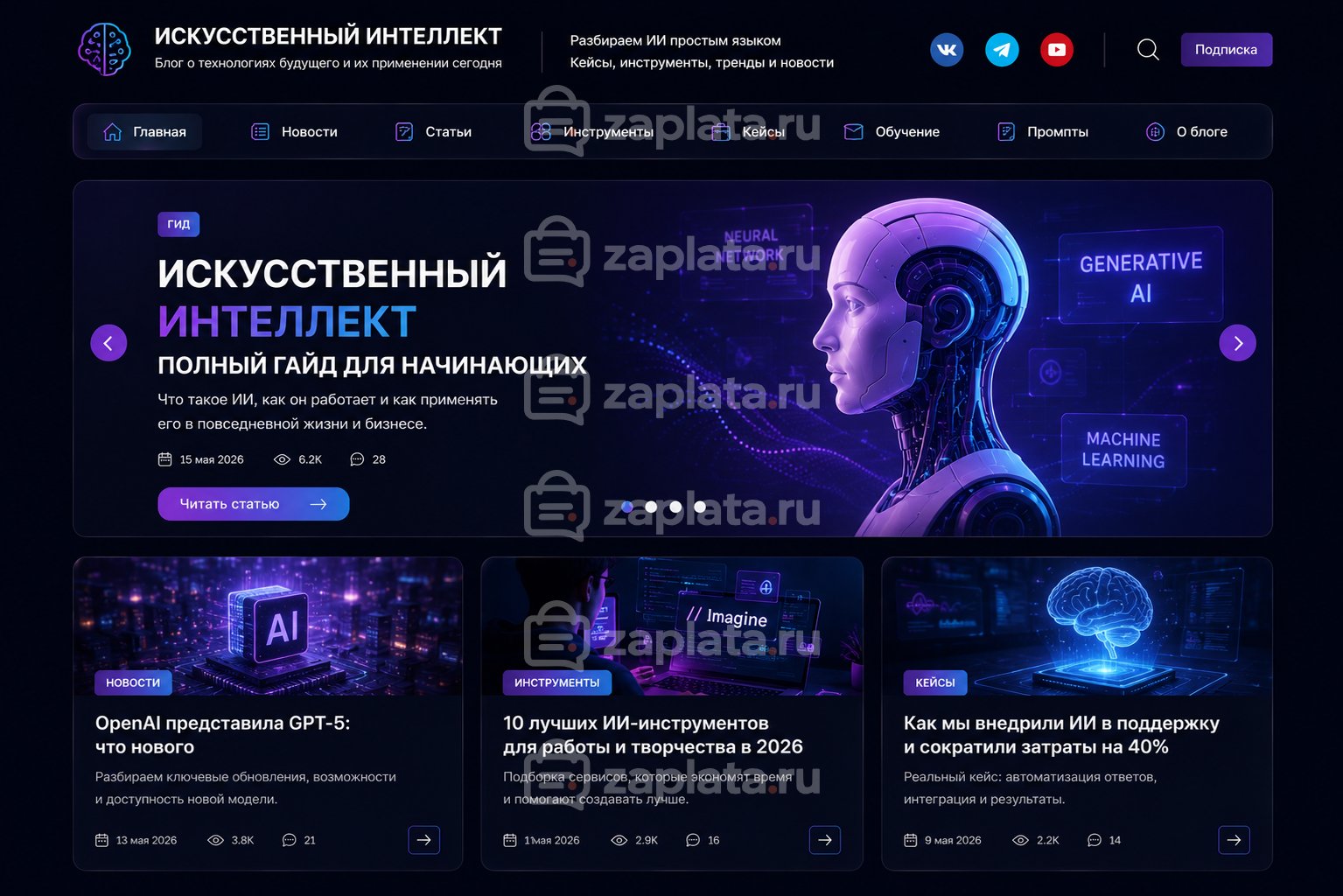 Блог об искусственном интеллекте готовый