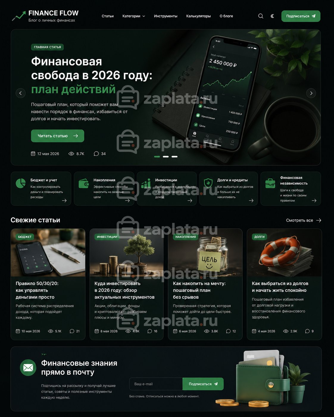 Блог о личных финансах готовый