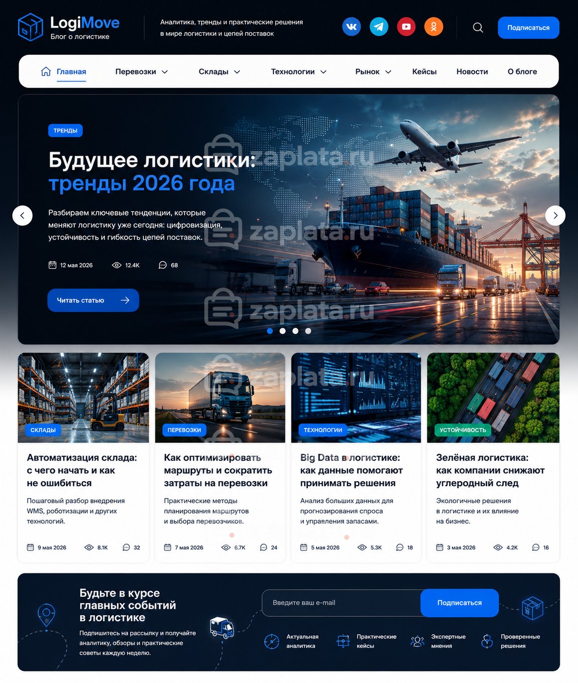 Блог о логистике готовый