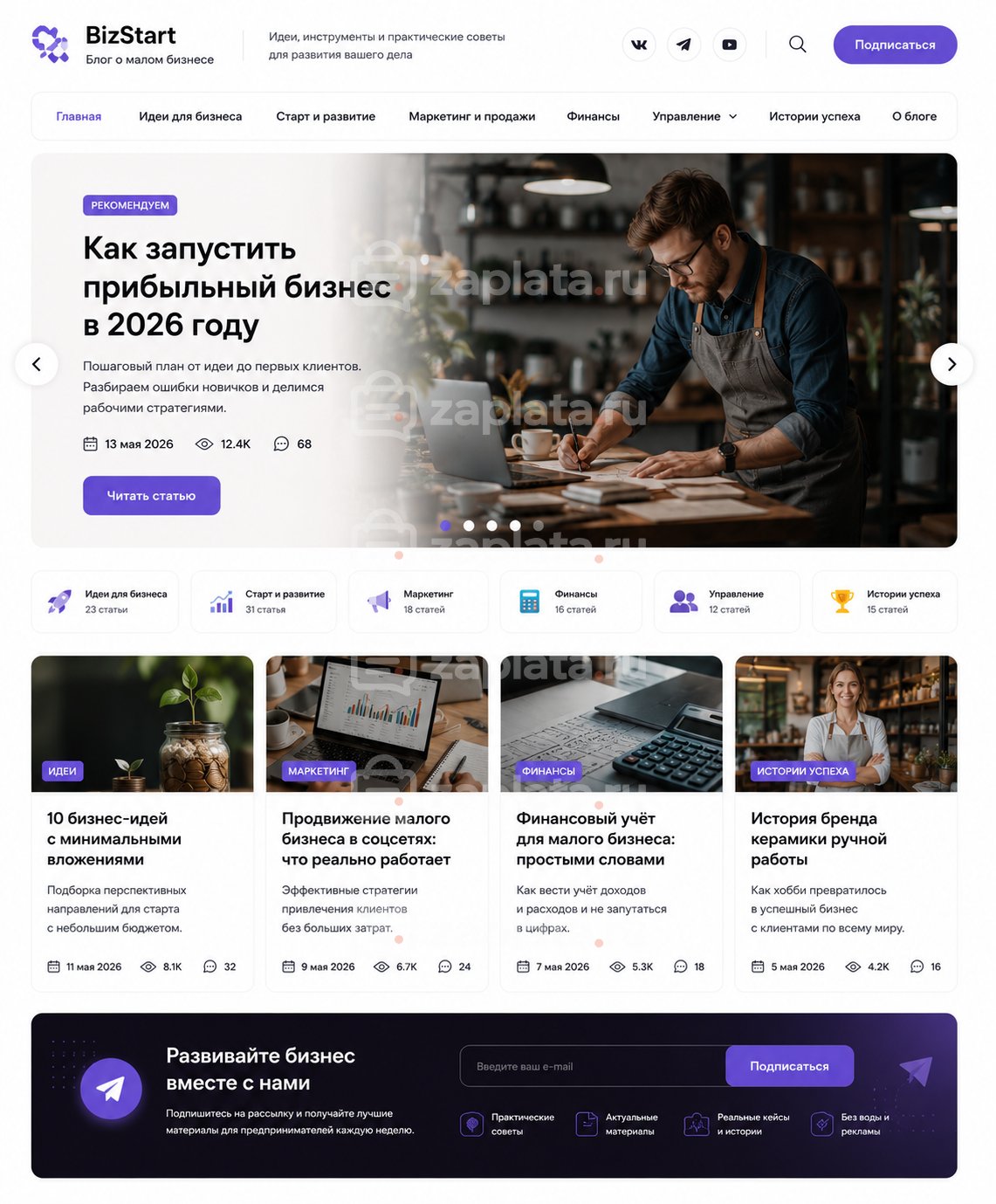 Блог о малом бизнесе готовый