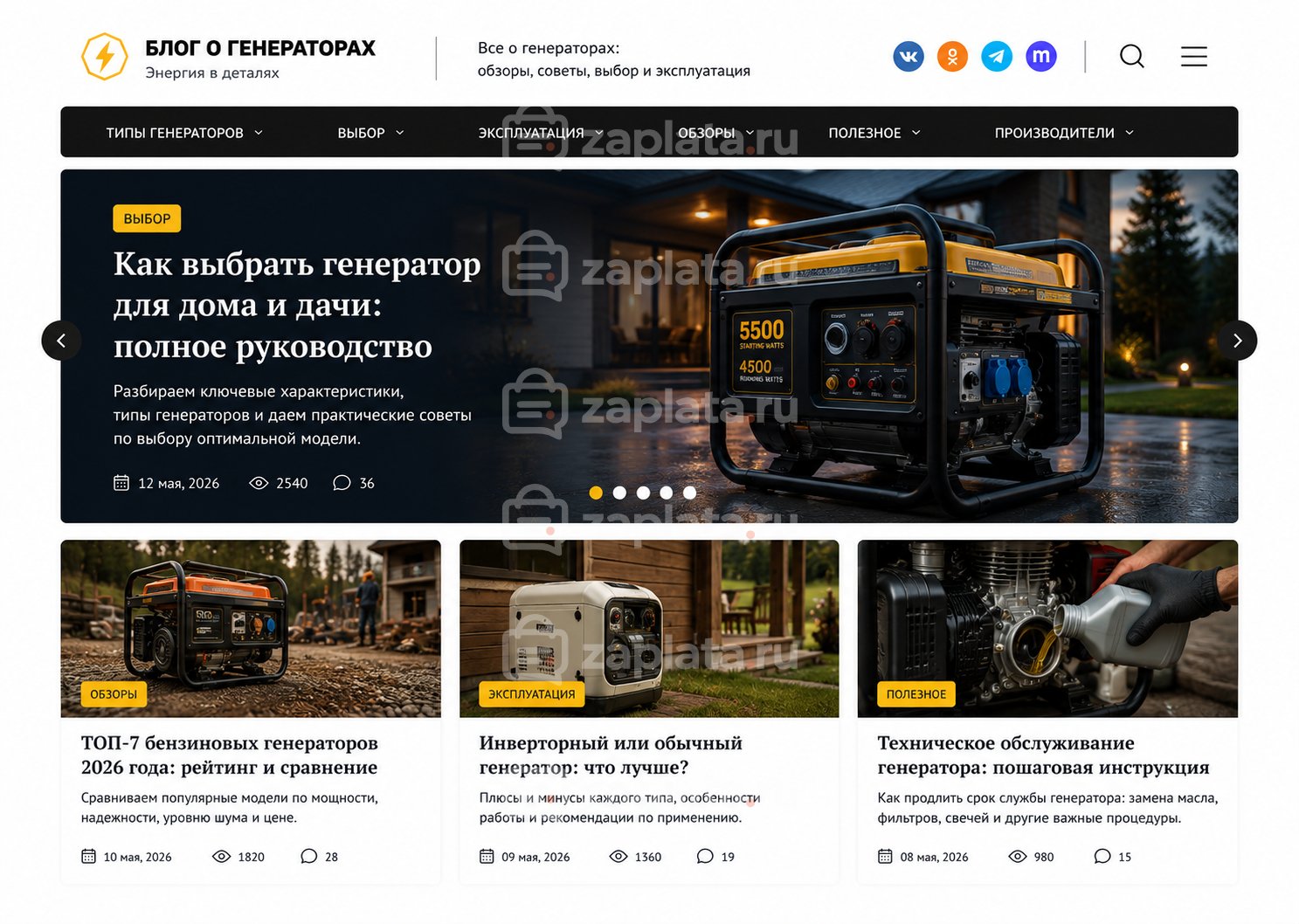 79 Блог о генераторах готовый