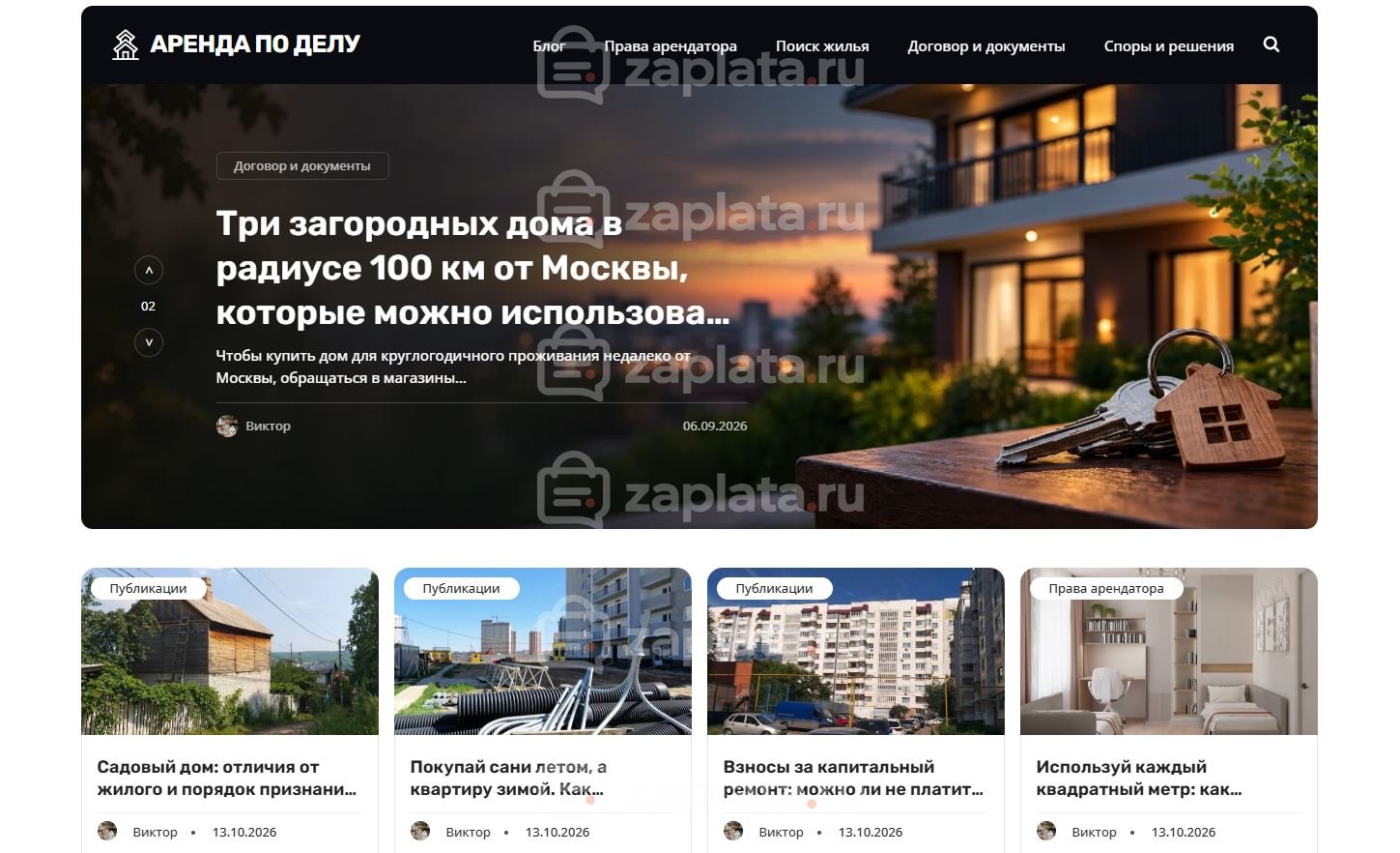 Блог об аренде жилой недвижимости – Автонаполняемый