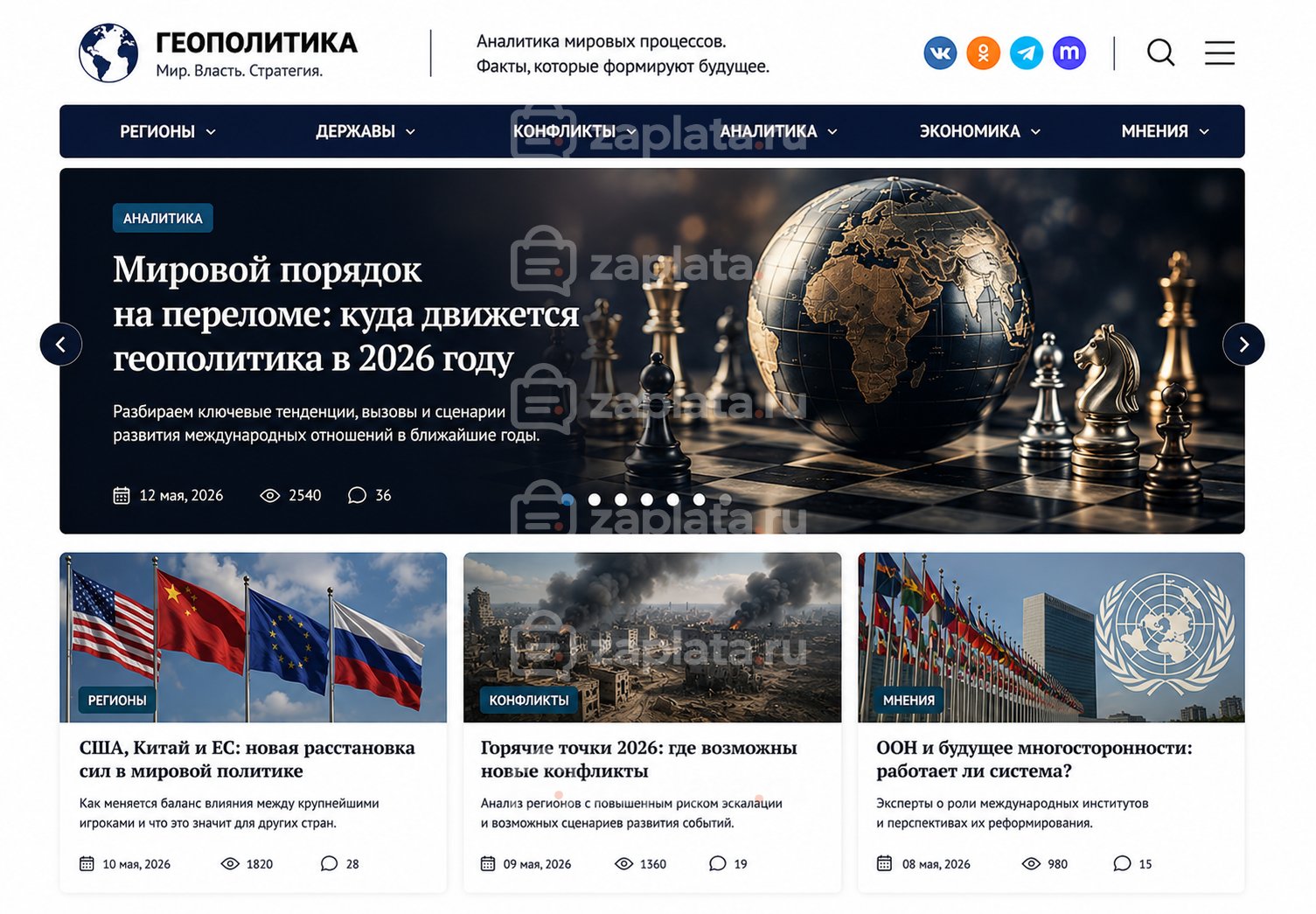 Блог о геополитике готовый
