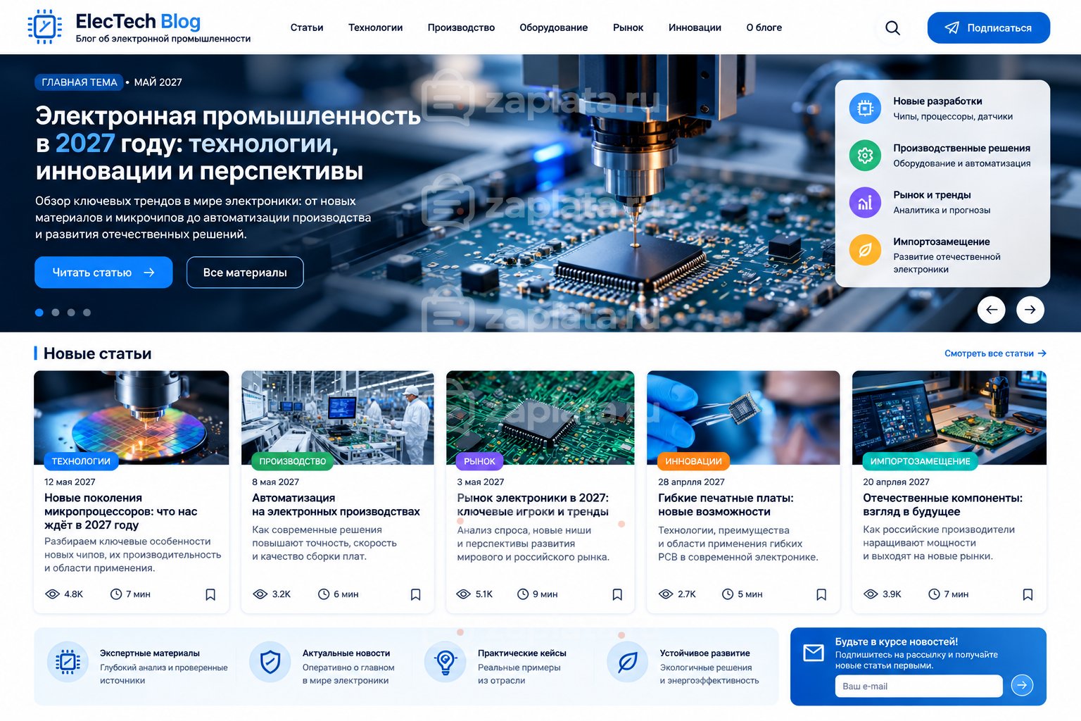 Новостной блог электронной промышленности