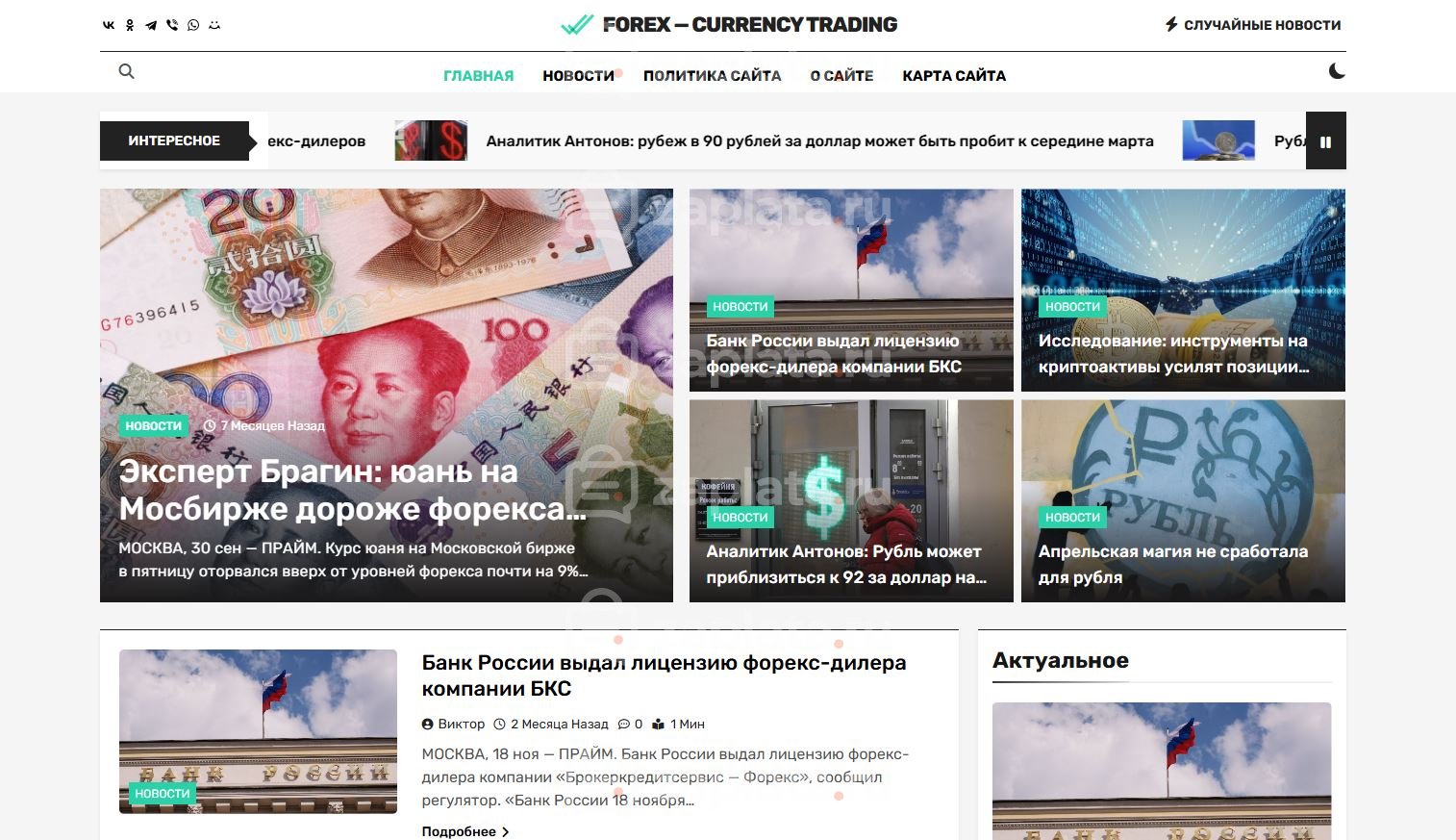 Блог о Форексе автонаполняемый с доменом