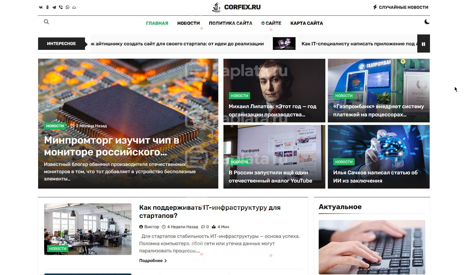 Блог об IT-технологиях автонаполняемый