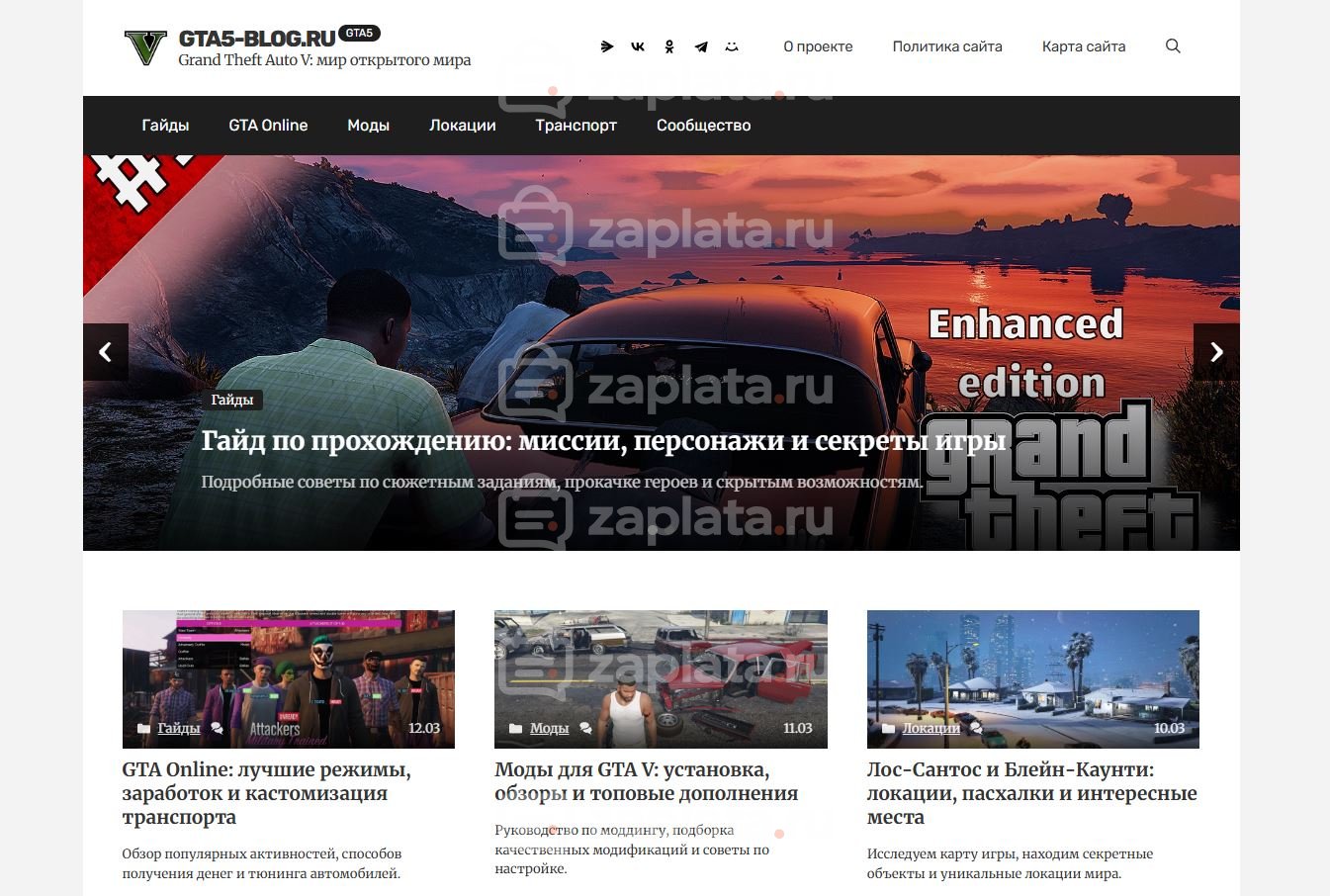 Блог про Grand Theft Auto V